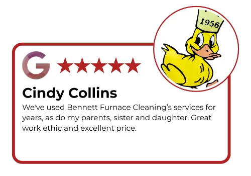 Bennett Furnace Cleaning customer review 3
